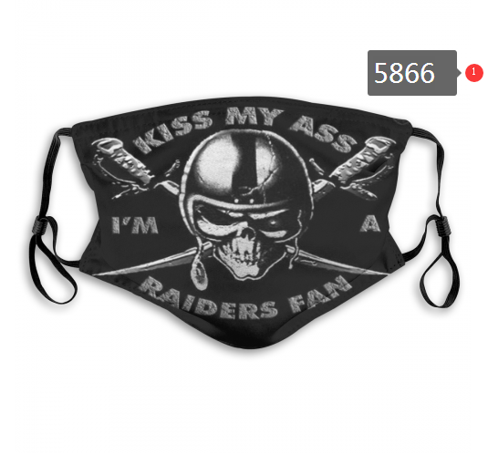 2020 NFL Oakland Raiders #6 Dust mask with filter->nfl dust mask->Sports Accessory